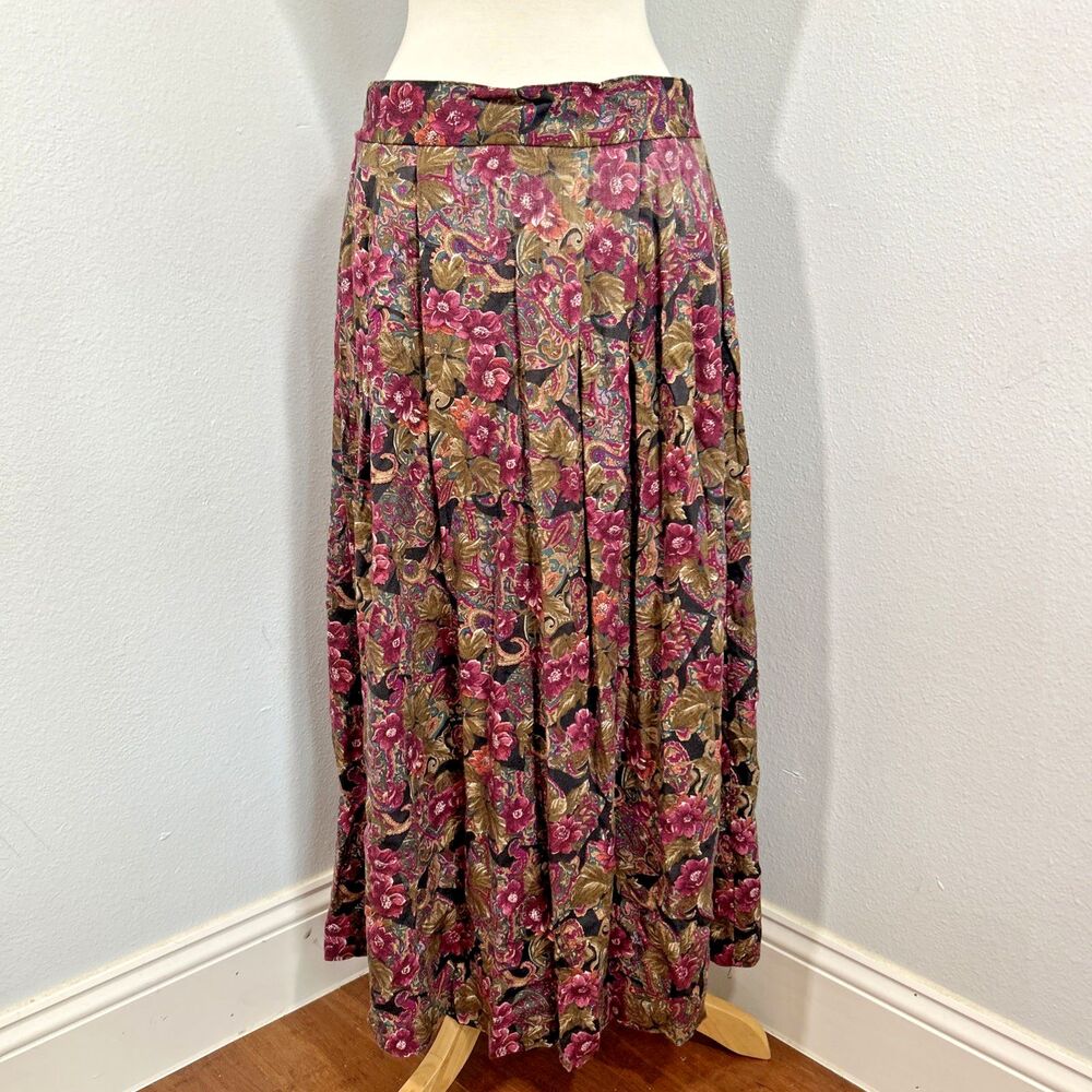 Norton McNaughton Midi Skirt Women 12 Pleated Prairie Country Cottagecore USA‎